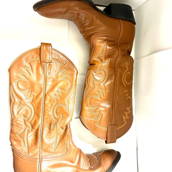 Vintage Remington Cowgirl Brown Leather Handmade Boots Size 7 C - Picture 3 of 8